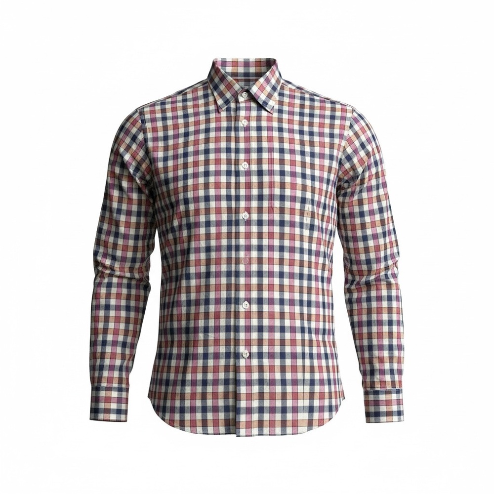 Peter Millar Red and Blue Checkered Shirt Button Down